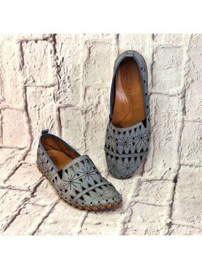 Spring Step Fusaro Loafer Womens Shoe Sz US 8.5 EU 39 Blue High Quality Leather